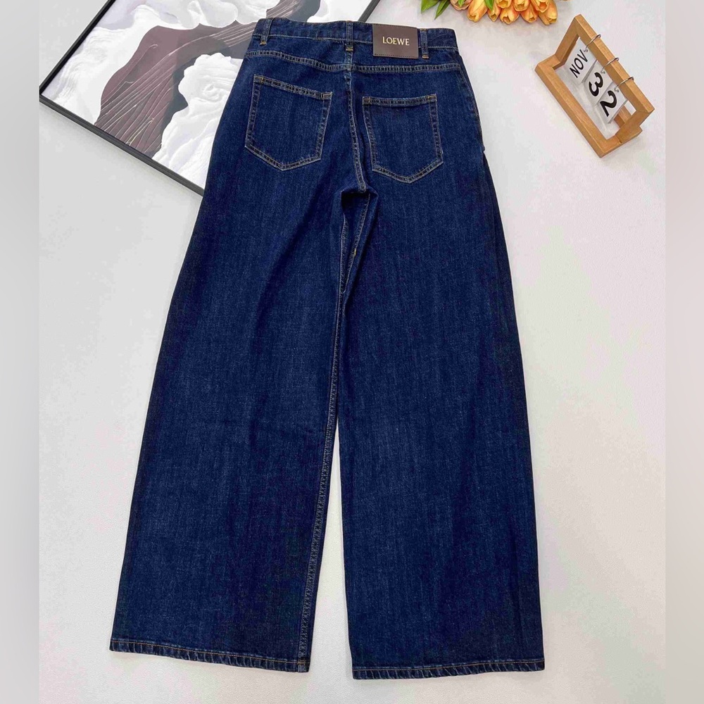 Loewe Women's Blue Loose-Fit Jeans - Picture 2 of 8